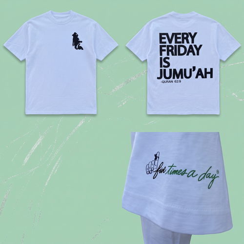 12 Wholesale Pieces 5 Times A Day "EVERY FRIDAY IS JUMU'AH " Premium Reminder T