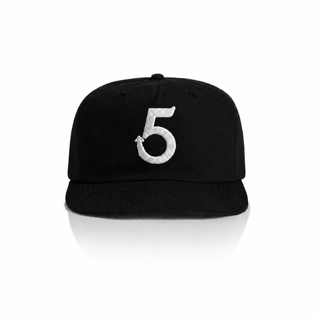 Snapback Signature "5" Hat Black