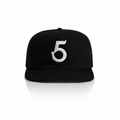Snapback Signature "5" Hat Black