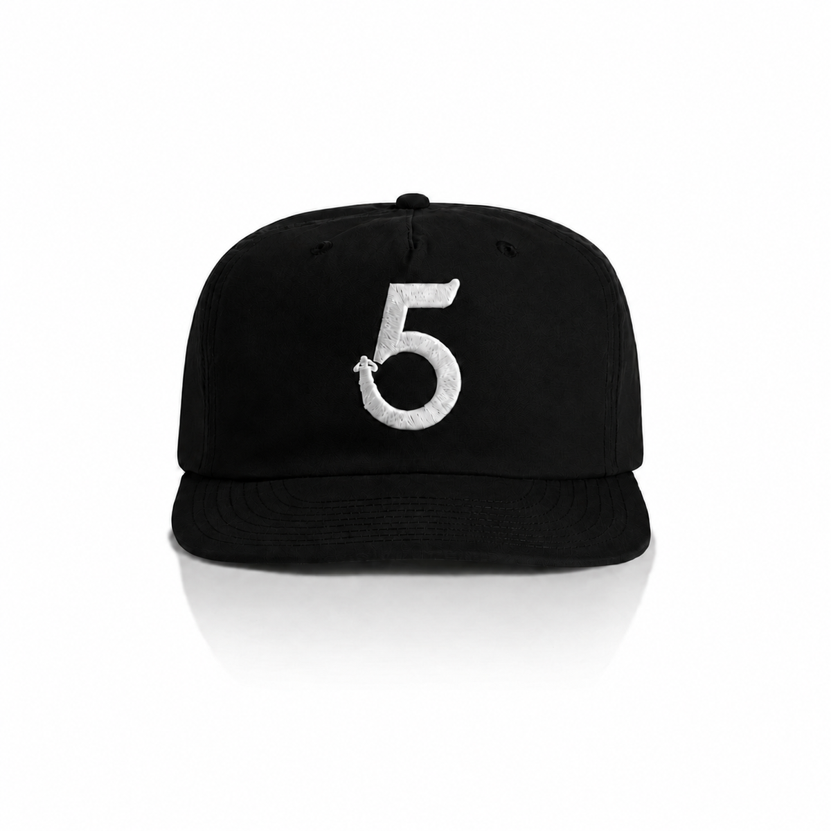 Snapback Signature "5" Hat Black