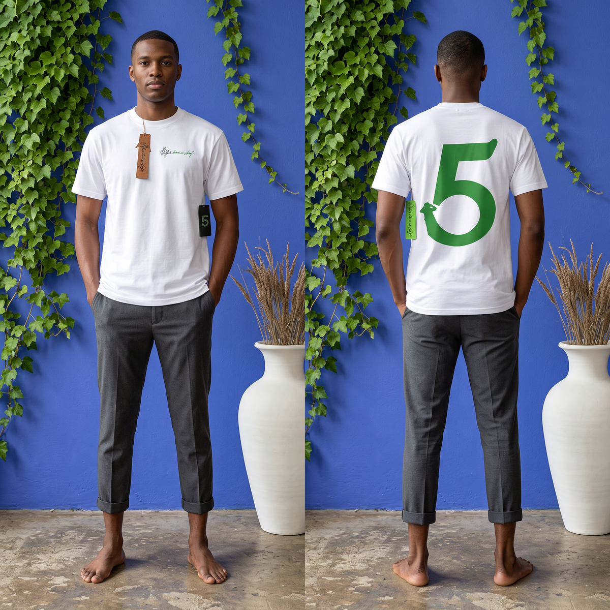 5 Times A Day Signature White T "The Reminder"
