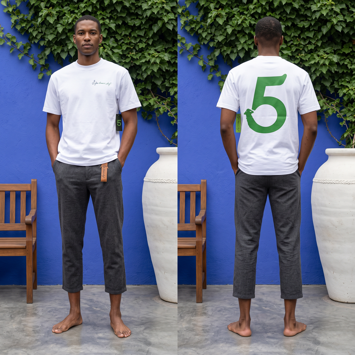 6 Wholesale 5 Times A Day Signature White T "The Reminder"